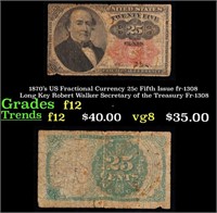 1870's US Fractional Currency 25c Fifth Issue fr-1