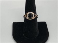 Black Diamond and Diamond Ring