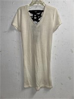 WHITE PROOF SWEATER DRESS / TOP LARGE