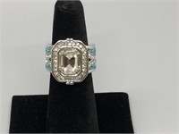 Diamond and Turquoise Ring