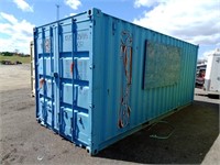 20' Shipping Container W/ Barn Doors