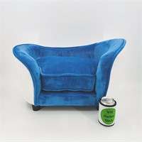 Blue and White Cloth Miniature Pet Couch