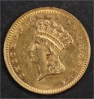 1862 T-3 $1 GOLD CH BU