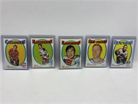 1971-72 TOPPS HOCKEY MINT LOT OF 5 CARDS