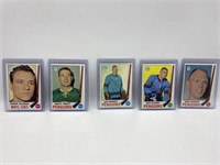 1969-70 TOPPS HOCKEY MINT LOT OF 5 CARDS