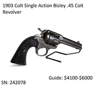 1903 Colt Single Action Bisley .45 Colt Revolver