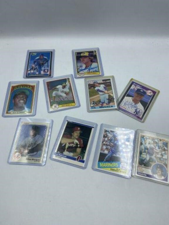 10 AUTOGRAPHED BASEBALL CARDS