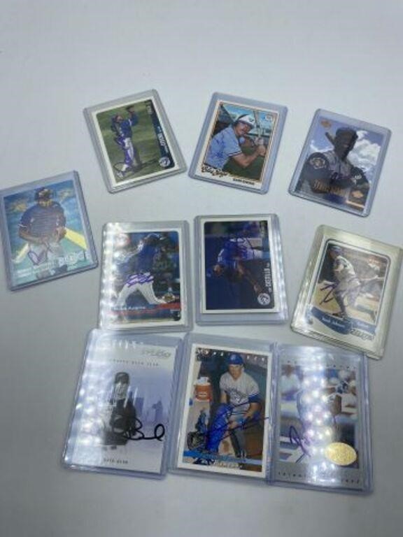TORONTO BLUE JAYS LOT OF 10 DIFFERENT SIGNED