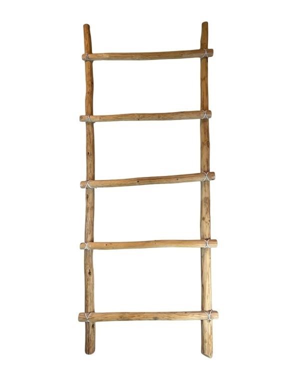 A Native American Style Wood Display Ladder