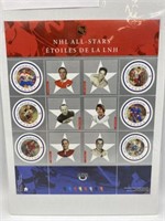 CANADA POST NHL HOCKEY ALL-STAR SHEET 2001
