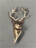 Sterling Silver Stag Pin