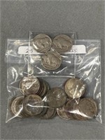 (28) Buffalo Nickels