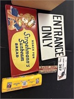 Vintage Signs, Baseball Cards, and Tarps.