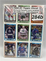 1990-91 TOPPS HOCKEY LOT OF 26 DIFFERENT UNCUT