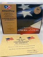 American flag flown over US capitol