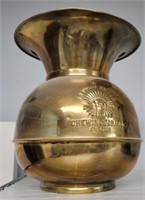 RED SKIN CHEWING TOBACCO BRASS SPITOON