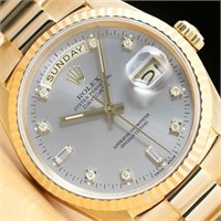 Rolex Men President Day Date Diamond Watch