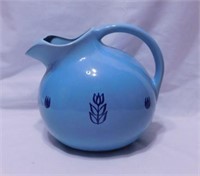 Cronin Pottery tulip print ball pitcher w/ ice lip