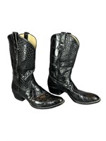 A Pair Of Reptile Leather Custom Boots Approx Sz