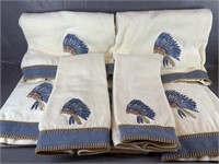 Native American Headdress Towels, (5) Body Towels