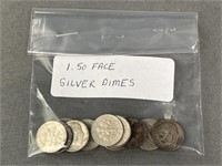 (15) Silver Dimes