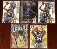 (5) Shaquille O'Neal Basketball Cards Z Force +