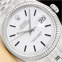 Rolex Men Datejust White Dial Watch