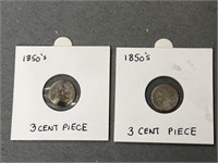 (2) 3-cent Pieces