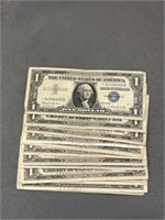 (12) $1 US Silver Certificates