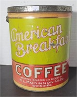 AMERICAN BREAKFEST COFFEE TIN WINNIPEG  MacKINNON