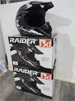 (2) Raider Adult Large Motorcross Helmets
