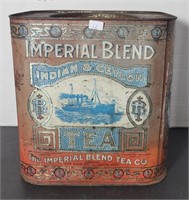 IMPERIAL BLEND TEA CO TIN LONDON ONTARIO SHIP