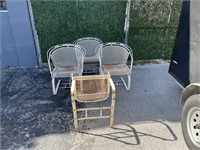 4 RUSSELL WOODARD CHAIRS
