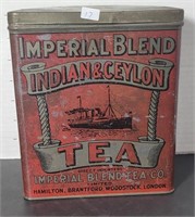 IMPERIAL BLEND TEA CO BRANTFORD HAMILTON  TIN