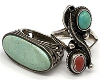 2 Native American Style Rings
