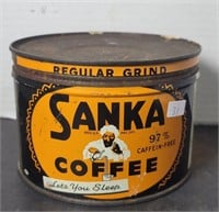 SANKA COFFEE TIN