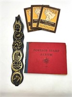 Stamp Collection Book Brass Belt and More