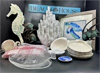Beach House Assortment of Porcelain Wood and Metal