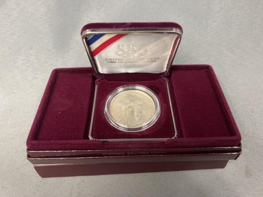 1988 Olympic $1 Silver Coin