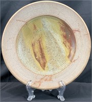 Signed Flanery Studio Art Pottery Plate