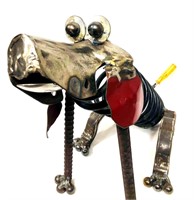 Steel/Iron Folk Art Spring Dog Sculpture