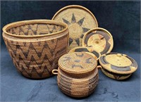 Traditional Kenyan Hand Woven Basket & Bowl Set