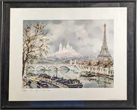 Framed Maurice Legendre Eiffel Tower Print