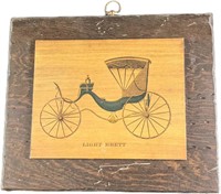 Vintage Wooden "Light Brett" Wood Sign