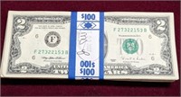 50- 2 DOLLAR BILLS IN BANK BAND