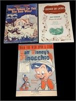 3 Vintage Disney Sheet Music Song Of The South