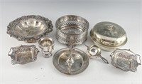 LARGE SILVER PLATE SERVING PIECES LOT ++