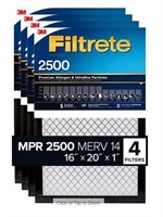 3M 2500 Series Filtrete 1" Filter, 4-pack
