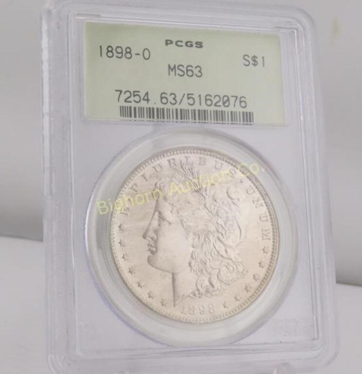1898-O Morgan Silver Dollar PCGS MS63