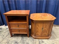 Two Wood Side Tables